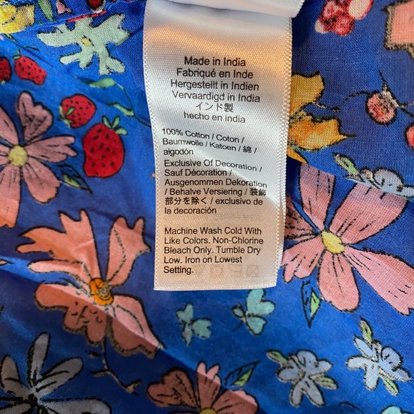 J.Crew Dauphinette X Tie-Shoulder Maxi Cover-Up Dress Cornucopia Floral XL $248 - Picture 7 of 10